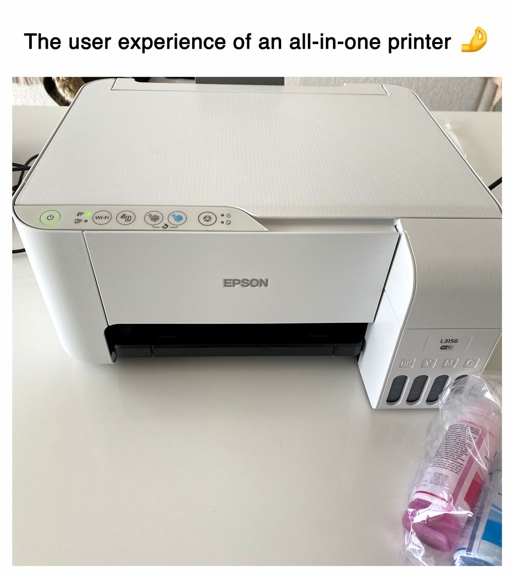 The user experience of an all-in-one printer